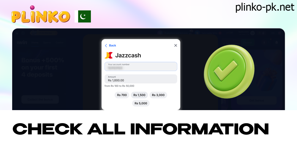 Recheck all entered information in details transaction