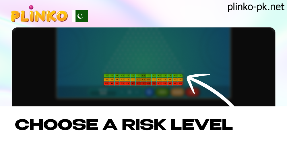 Choose a risk level in Plinko Demo Game