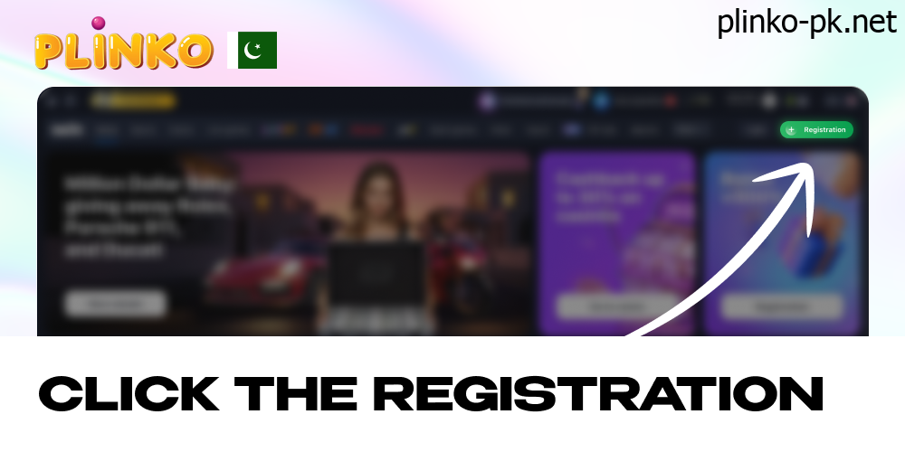 Click the Registration button in licensed casino
