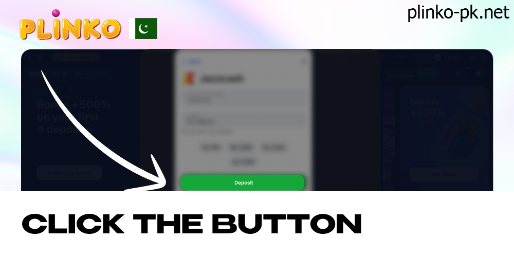Click the Deposit button and wait top up your money