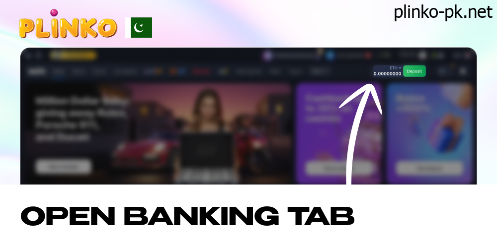 Open Banking tab in your casino