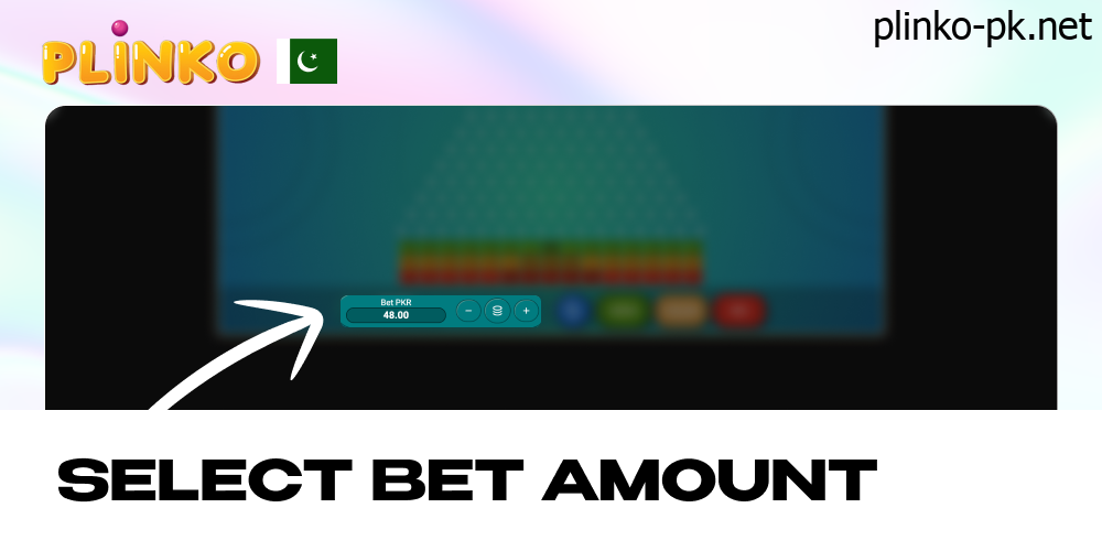 Select Bet Amount in Plinko Game