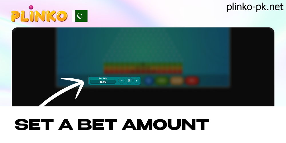 Set a bet amount in Plinko Demo Game